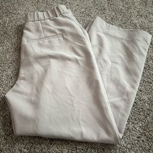 Cream Abercrombie Sloane Tailored Wide Leg Pants Curve Love